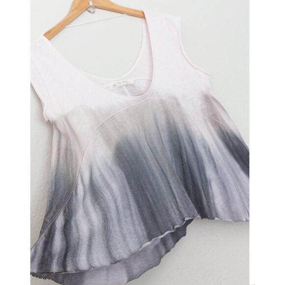 Free People Paradise Dip Dye Tee Lilac Fog Combo Oversized Flowy Knit Beach XS - Picture 8 of 16